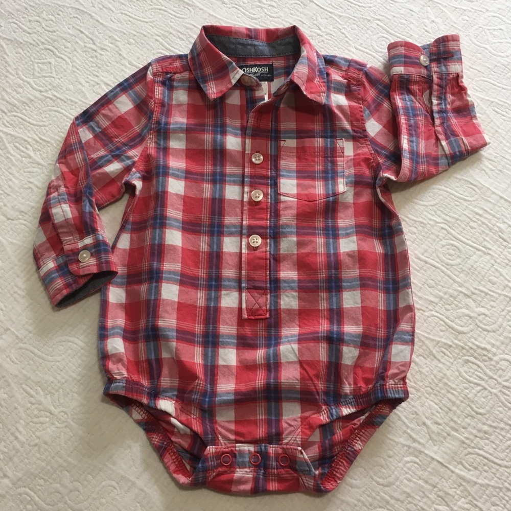18m (3/$20) OshKosh Button-Down Shirt Bodysuit